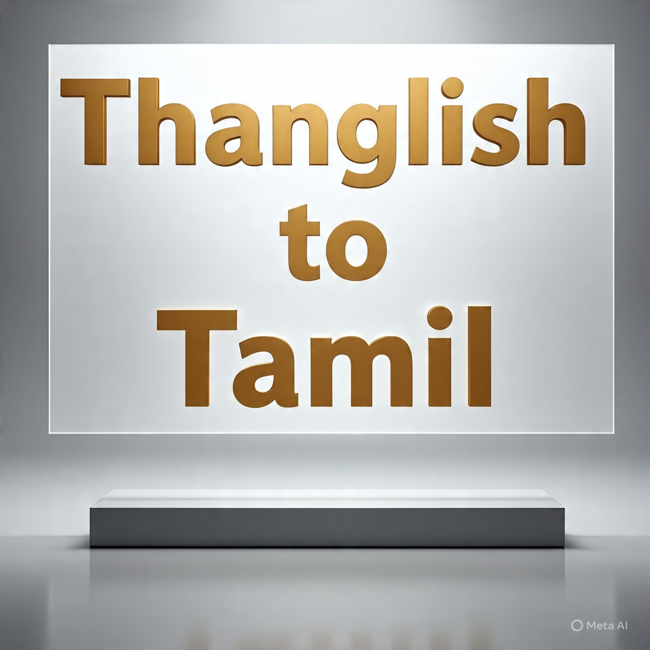 Thanglish to Tamil